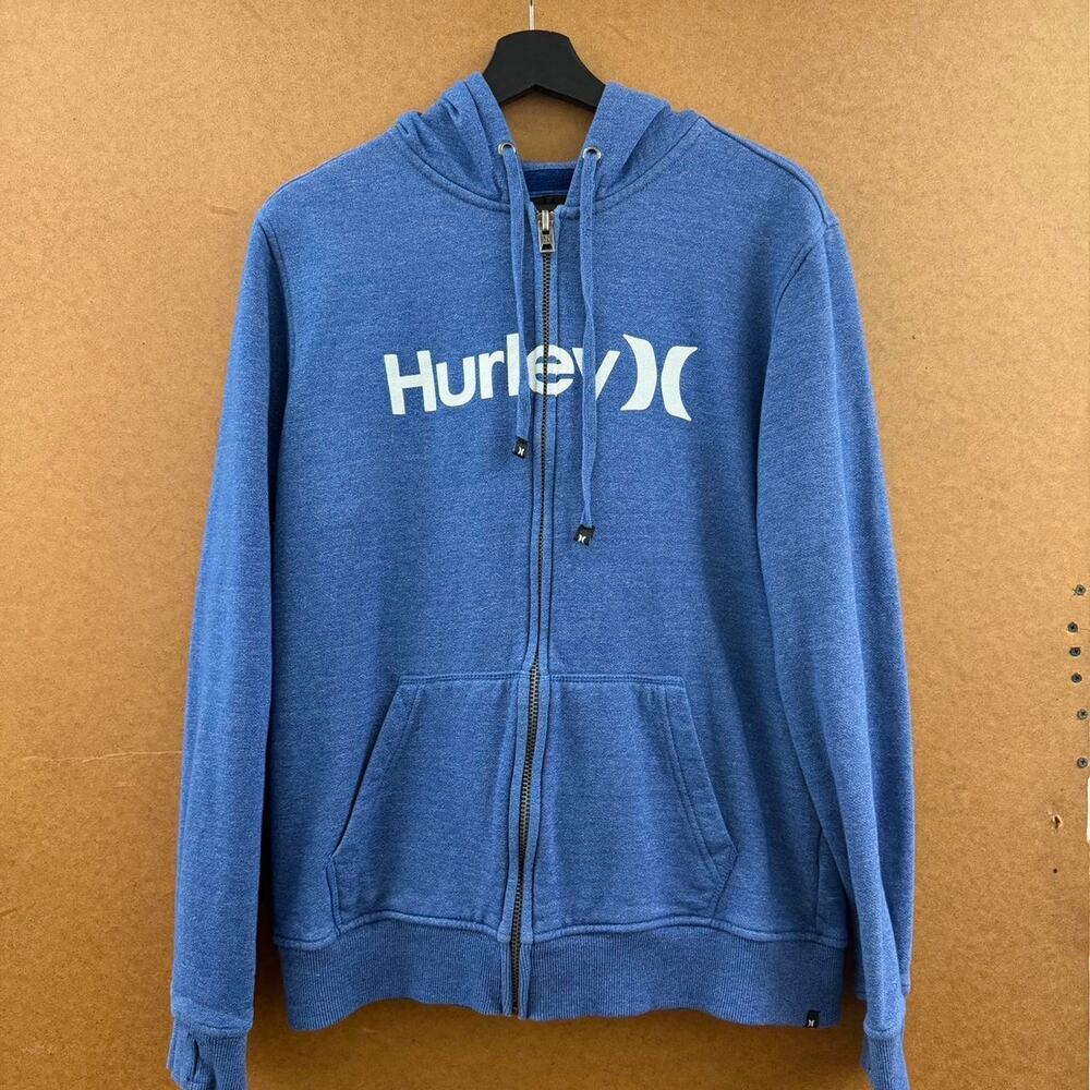 Hurley blue zip up hoodie